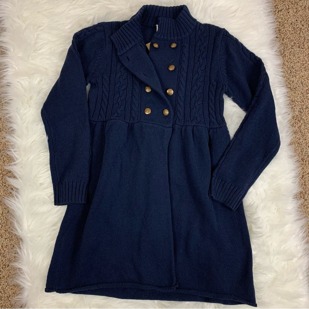 NEW Crazy 8 Blue Knitted Long Sleeve Sweater Dress